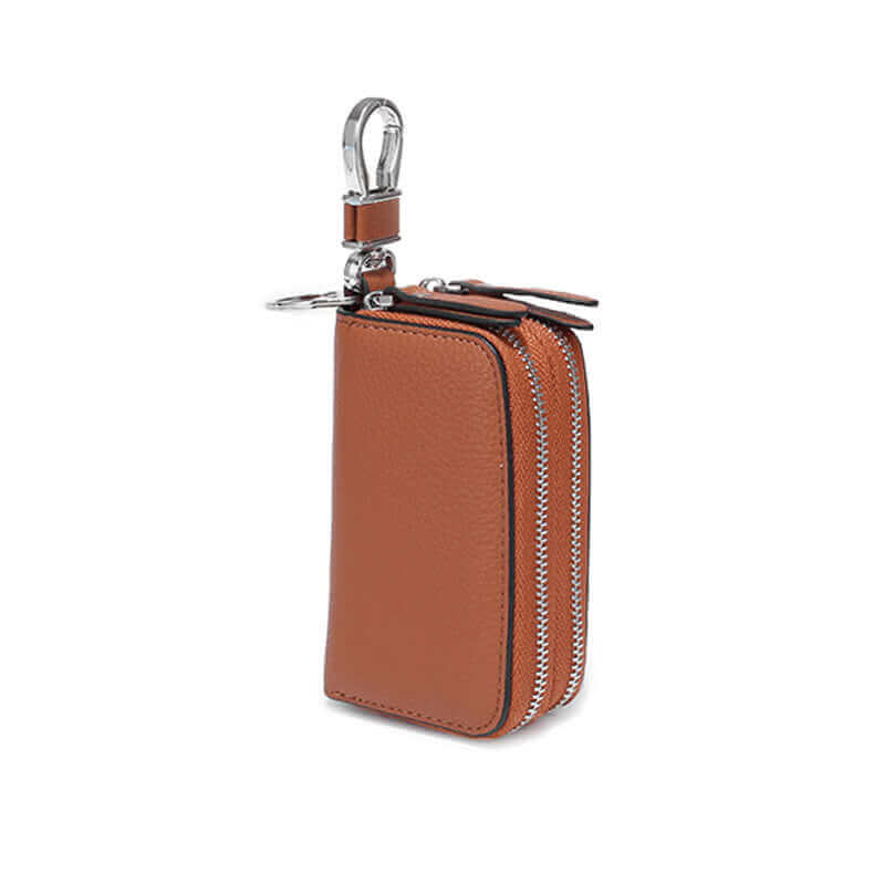 Double Zipper Leather Key Case NZ for Men and Women