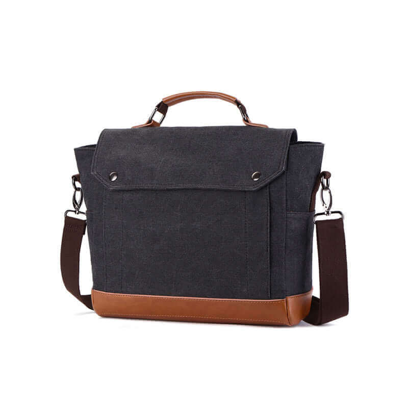 Elegant design with leather trim and buckle decoration, adding a sophisticated touch.