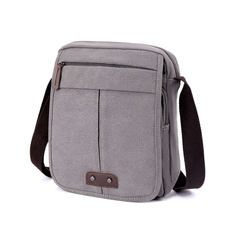 Versatile canvas shoulder bag with adjustable strap