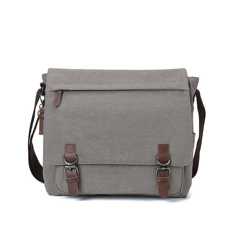 Trendy canvas shoulder bag suitable for 15-inch laptops.