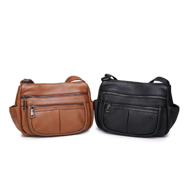 Stylish leather crossbody bag for women, designed for everyday casual or workwear.