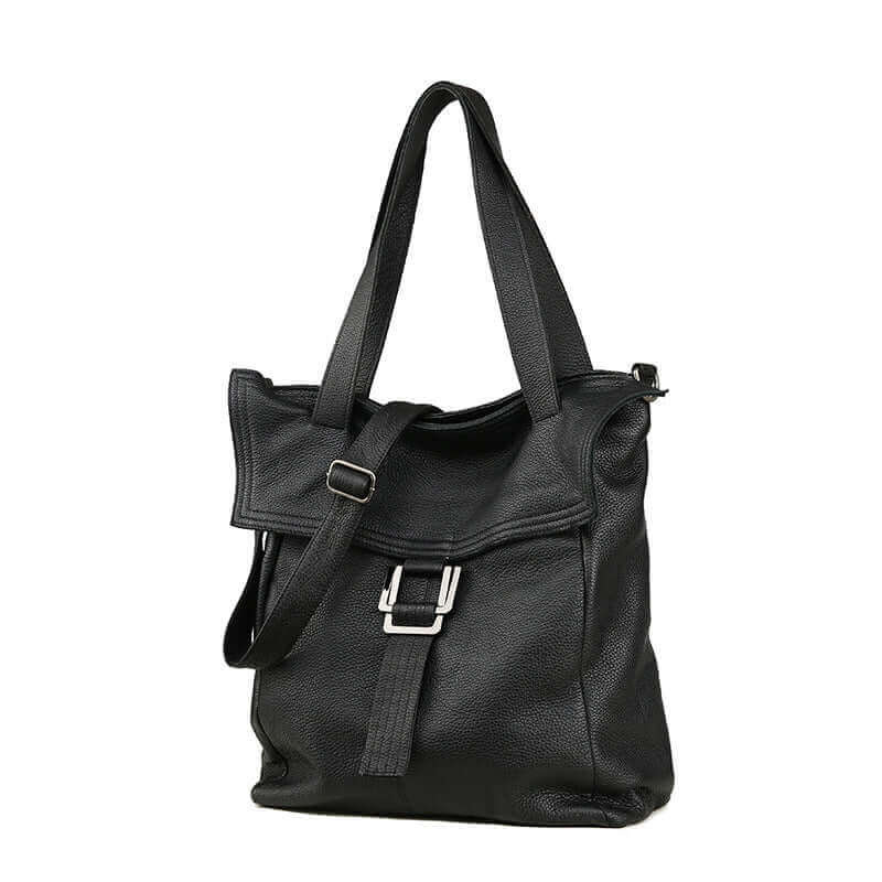 Vertical tote bag made from premium top-grain cowhide leather.