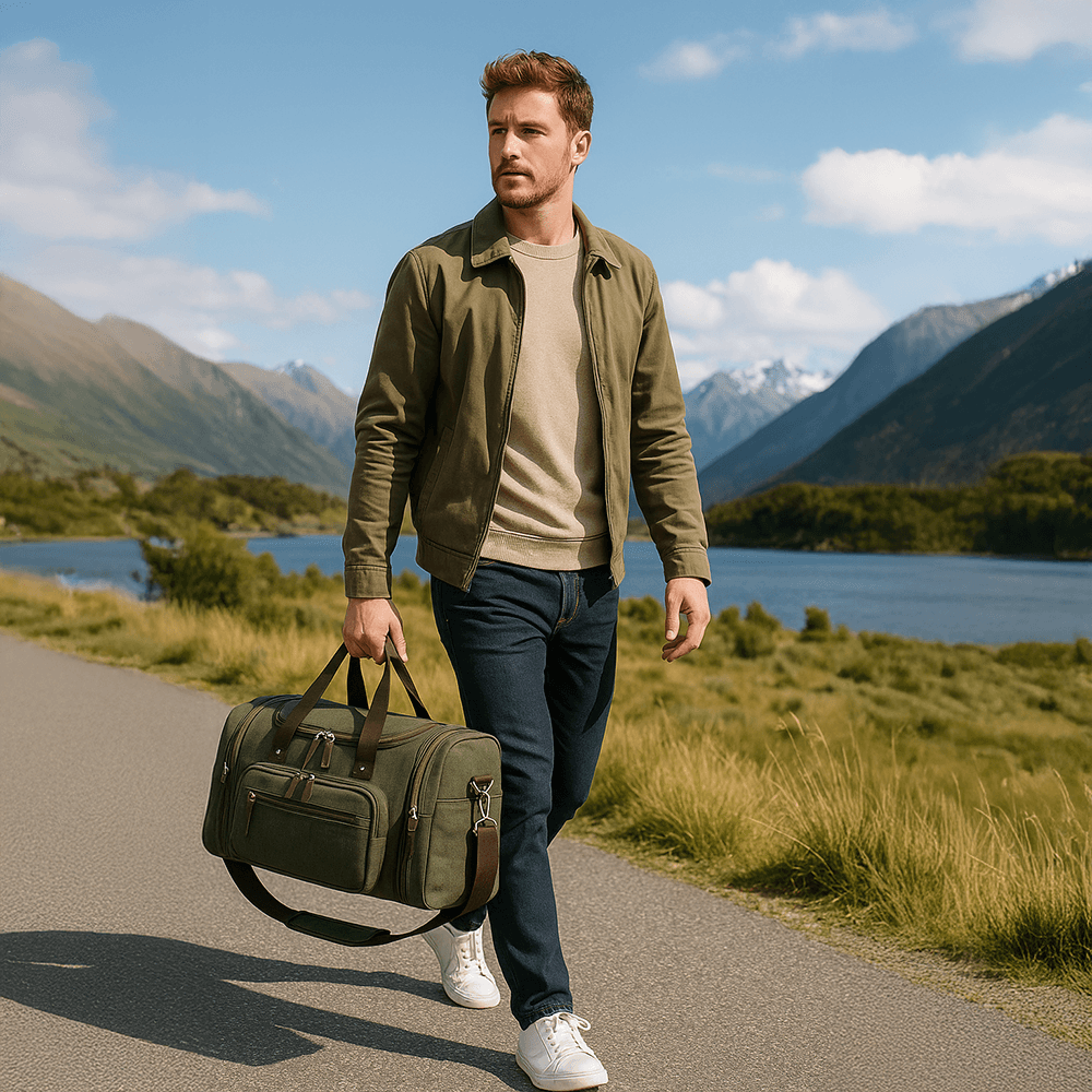 Spacious interior of the travel duffle bag suitable for men and women
