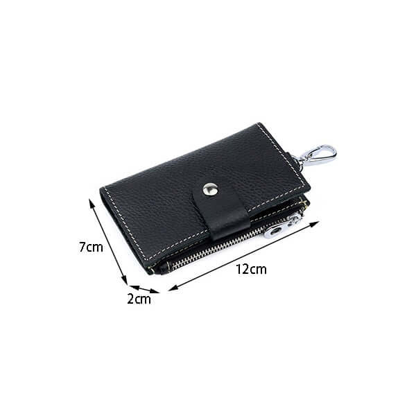 Stylish black leather key wallet