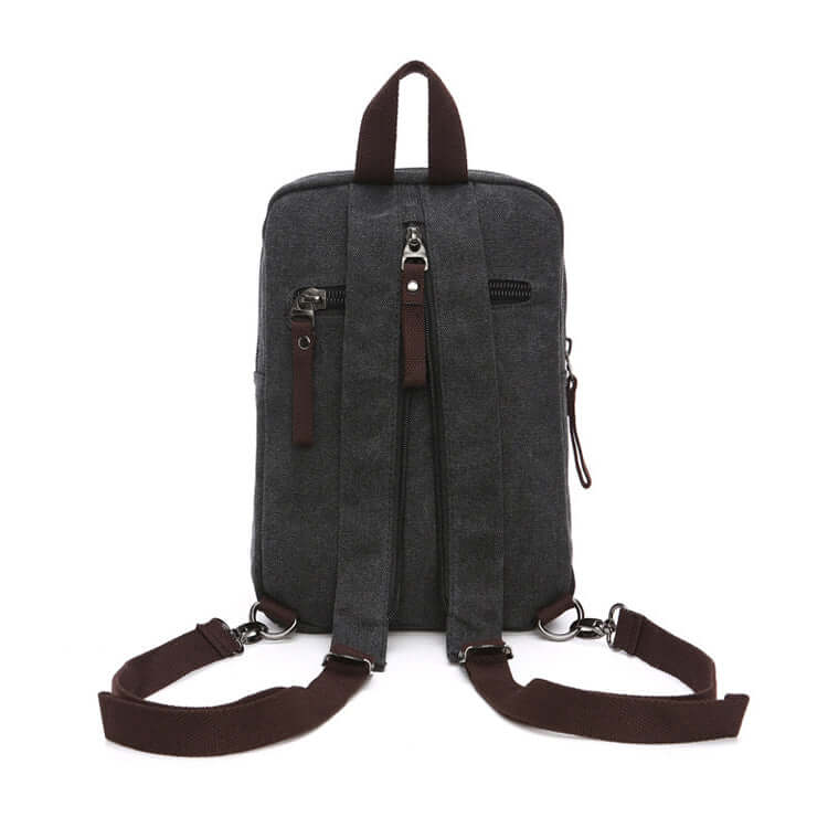 Travel-friendly crossbody canvas bag