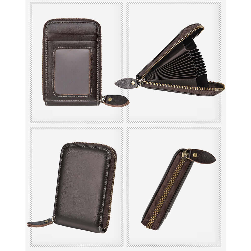 Slim brown card holder ideal for everyday carrying