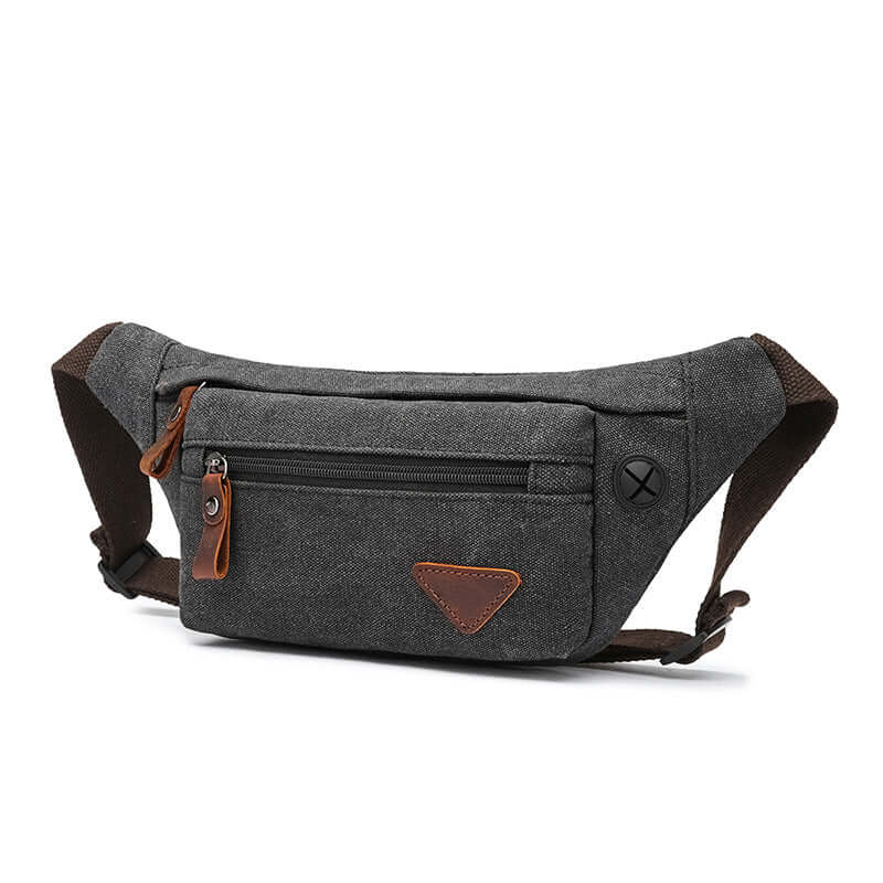Everyday use canvas bum bag for mobile and wallet