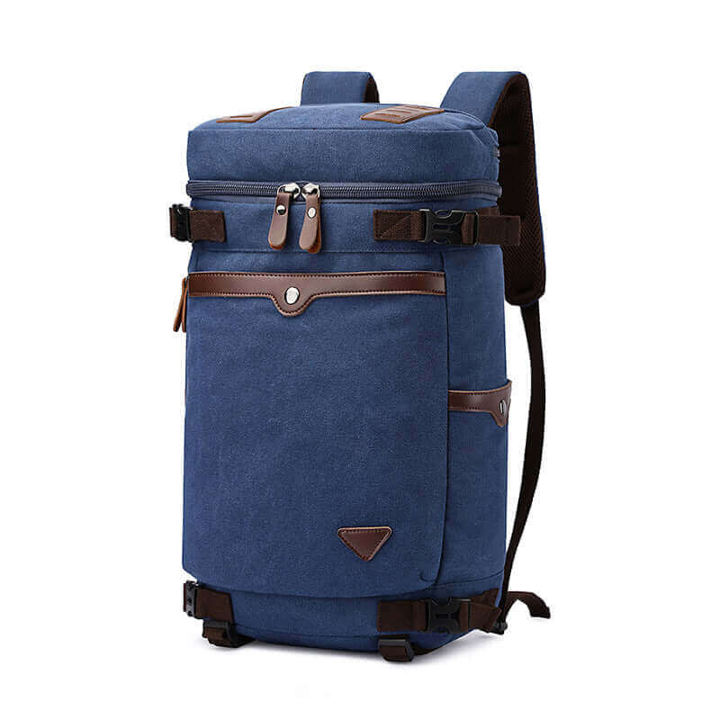 Stylish canvas backpack for men with ample storage and sturdy design.