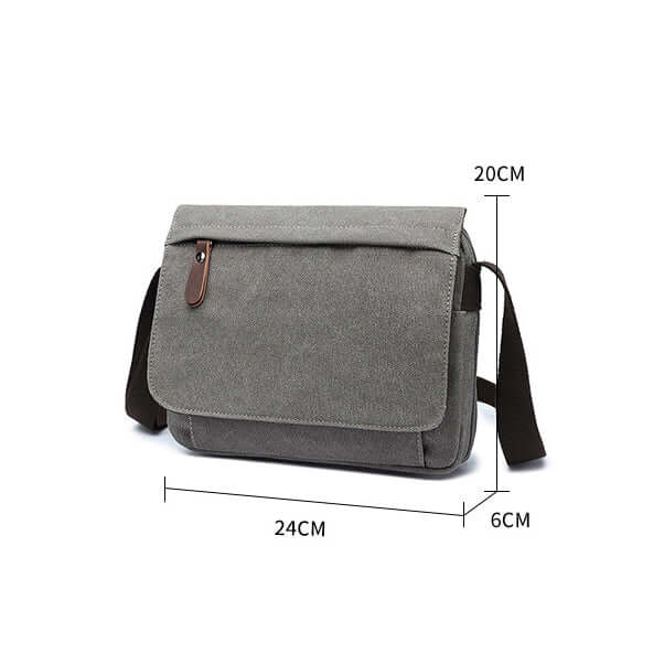 Width measurement of the canvas crossbody bag