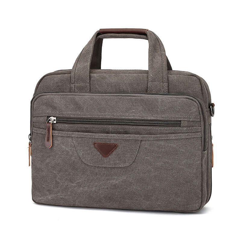 Men's 17-inch laptop briefcase with multiple storage compartments.