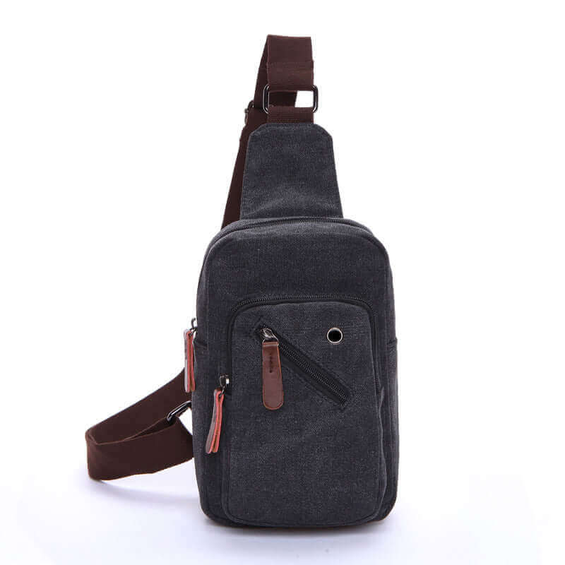  Canvas Sling Bag dimensions, ideal for work and travel.