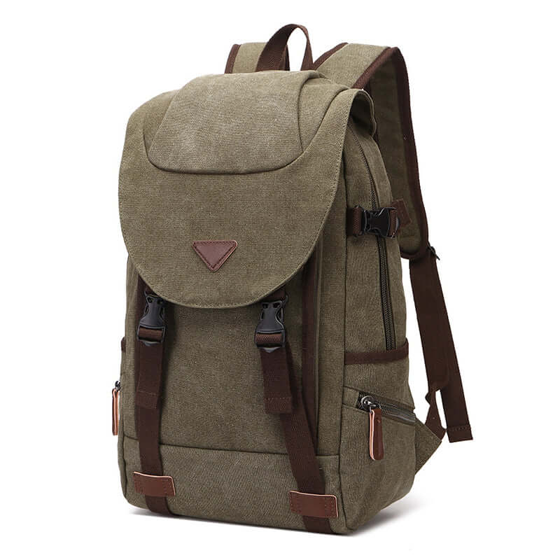Lightweight canvas backpack suitable for office or school