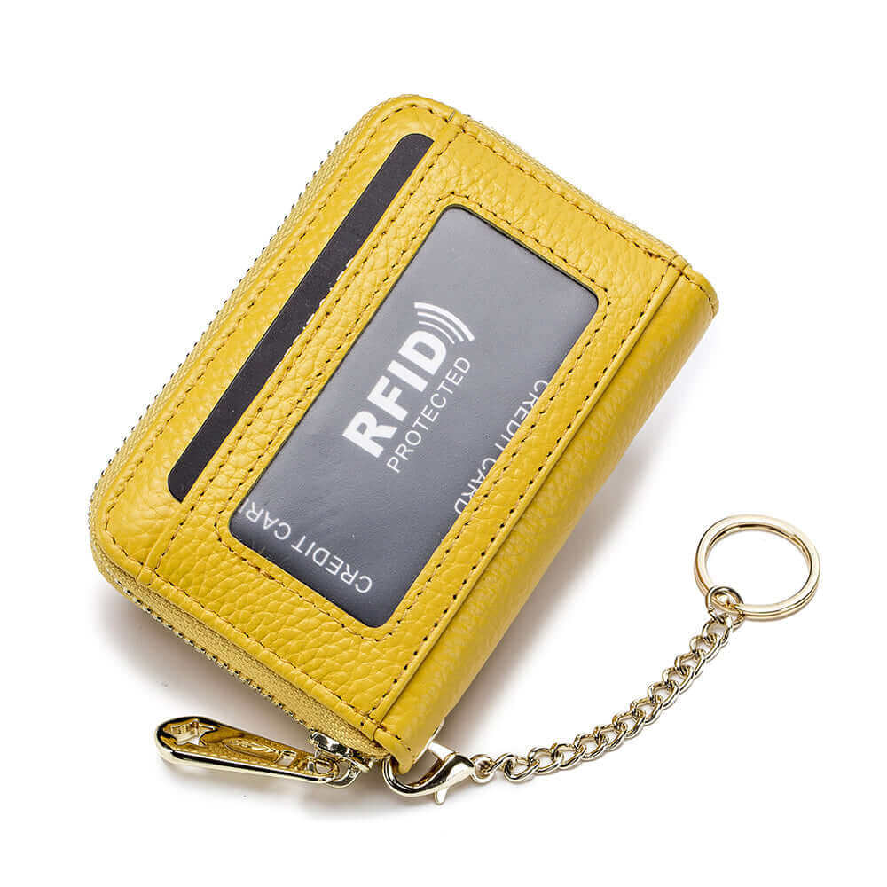 Compact card wallet with RFID protection.