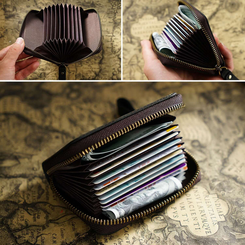 Inside layout of 11 RFID-protected card slots