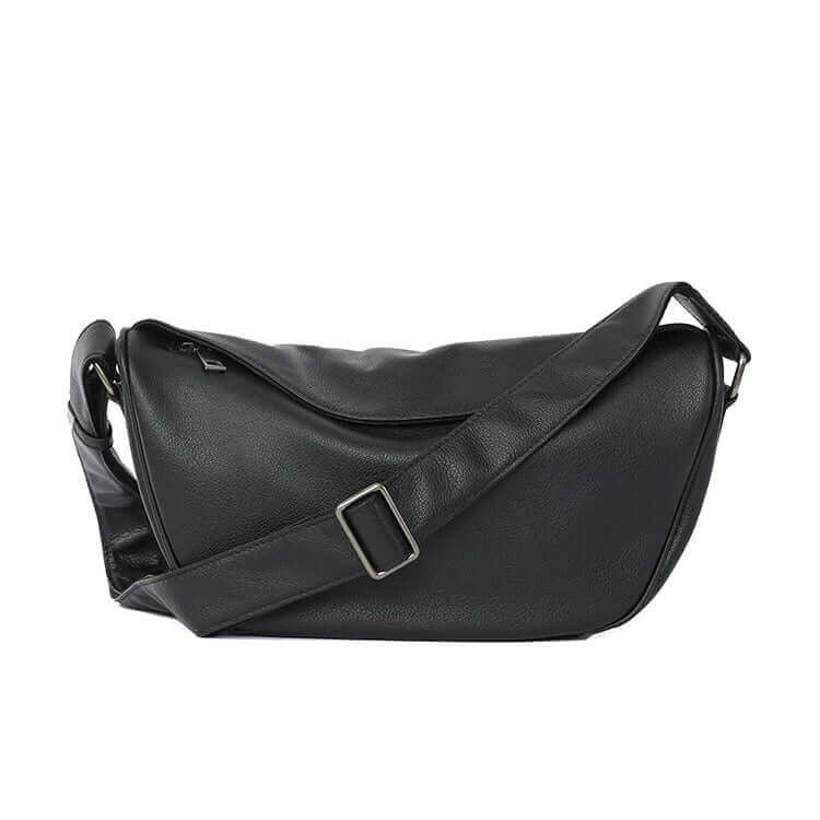 Lifestyle image of cowhide leather shoulder bag, perfect for daily use.