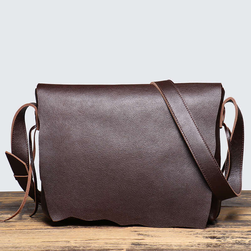 Durable vintage leather messenger bag for daily use.