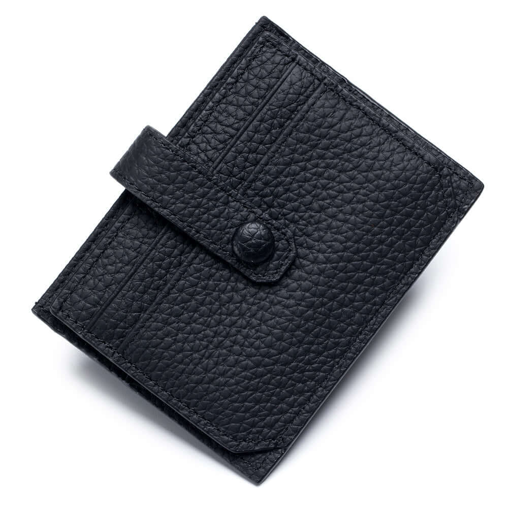 Black leather card holder filled with cards – GDPS Bag NZ