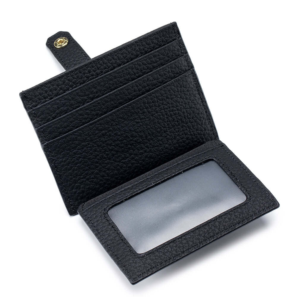 Inside view of leather card wallet with ID window – GDPS Bag NZ