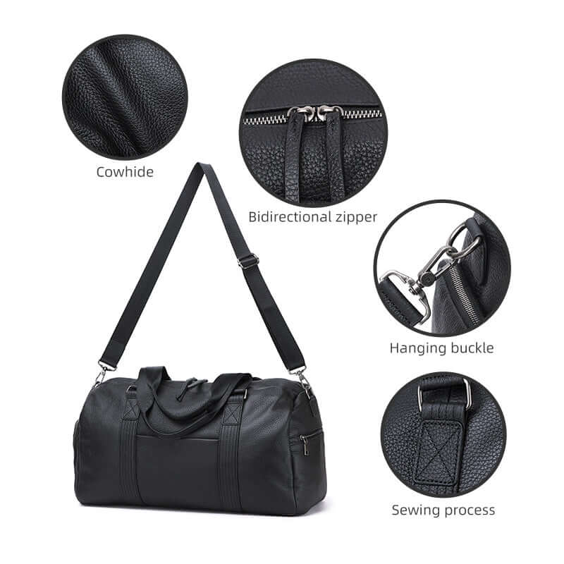Unisex travel bag with long adjustable shoulder strap