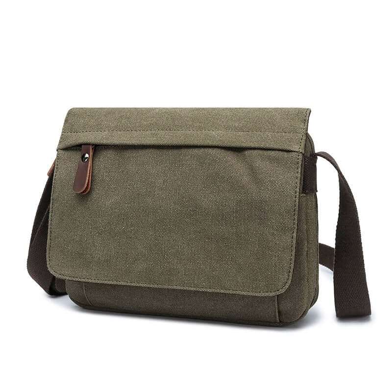 Green crossbody bag with adjustable strap
