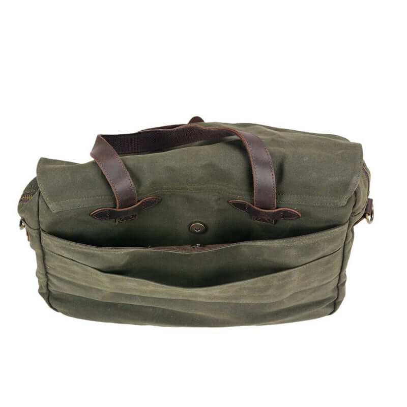 Green-colored vintage laptop business bag for 15.6 inch notebook