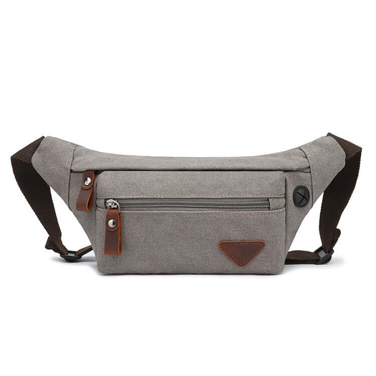 Grey canvas bum bag available in New Zealand