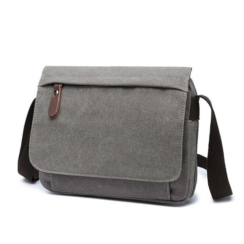 Grey canvas bag for daily commuting