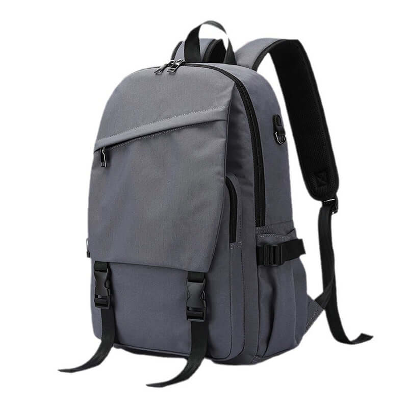 Simple and stylish grey backpack for high school or uni students