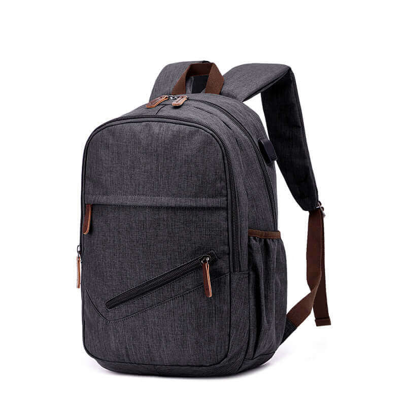 Waterproof laptop backpack NZ front view with USB port