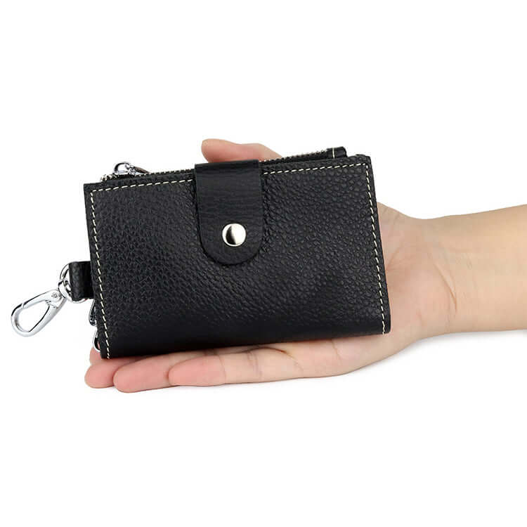 Size display of leather key wallet