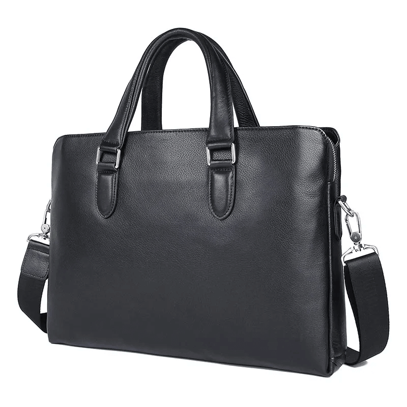 Stylish leather laptop bag for men, ideal for business professionals.