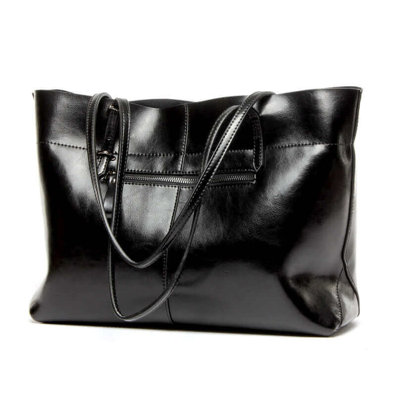 Elegant leather tote bag suitable for work and casual use