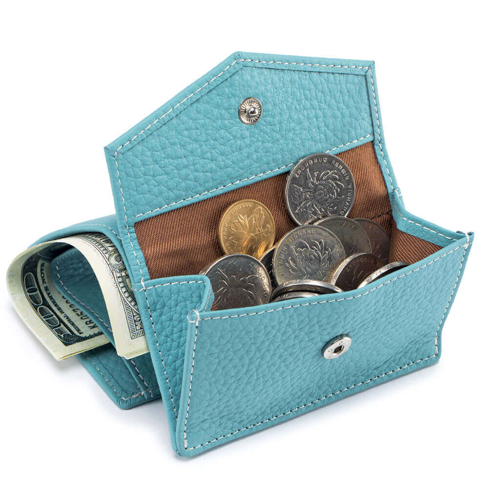 Tri-fold wallet with coin pocket and cash holder