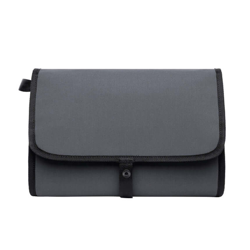 Waterproof cosmetic bag for women and men in grey