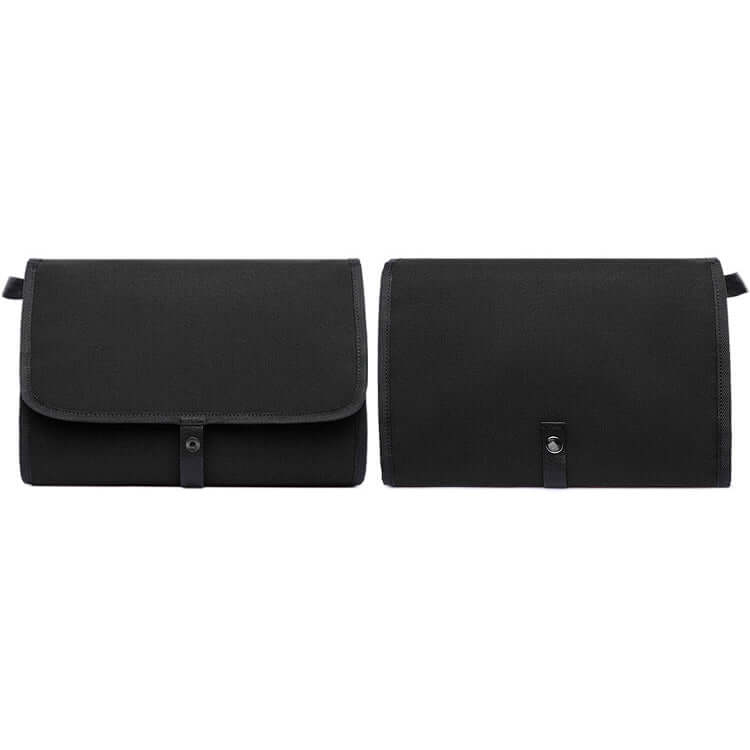 Portable makeup storage bag with multiple mesh pockets