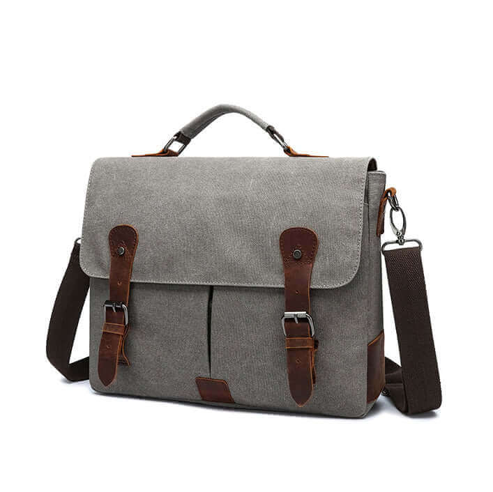 Men's canvas laptop messenger bag