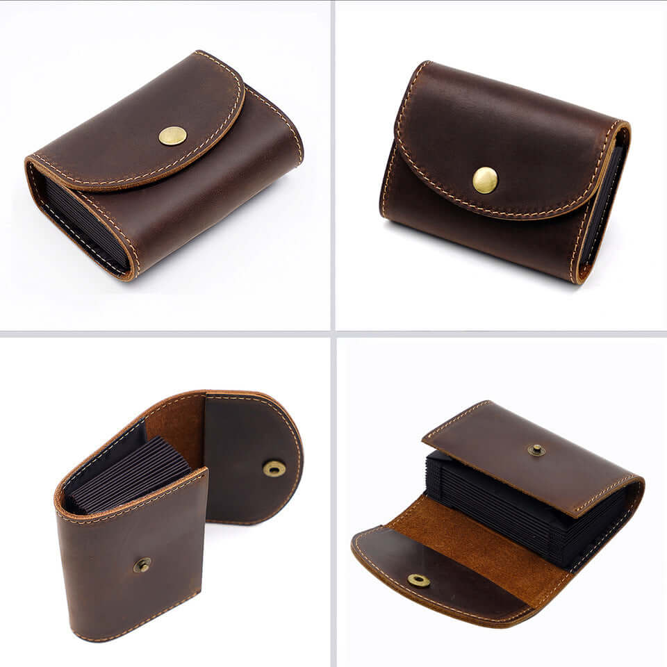 Leather card wallets suitable for men and women