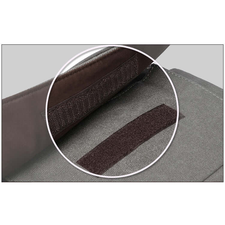 Washed canvas and PU leather shoulder bag