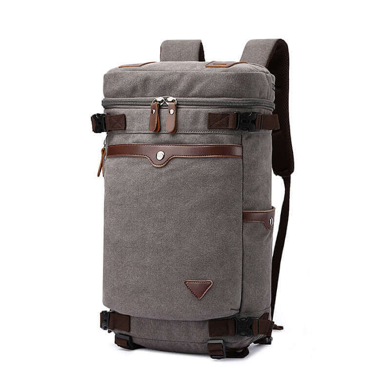 Outdoor adventure canvas backpack designed for durability and style.