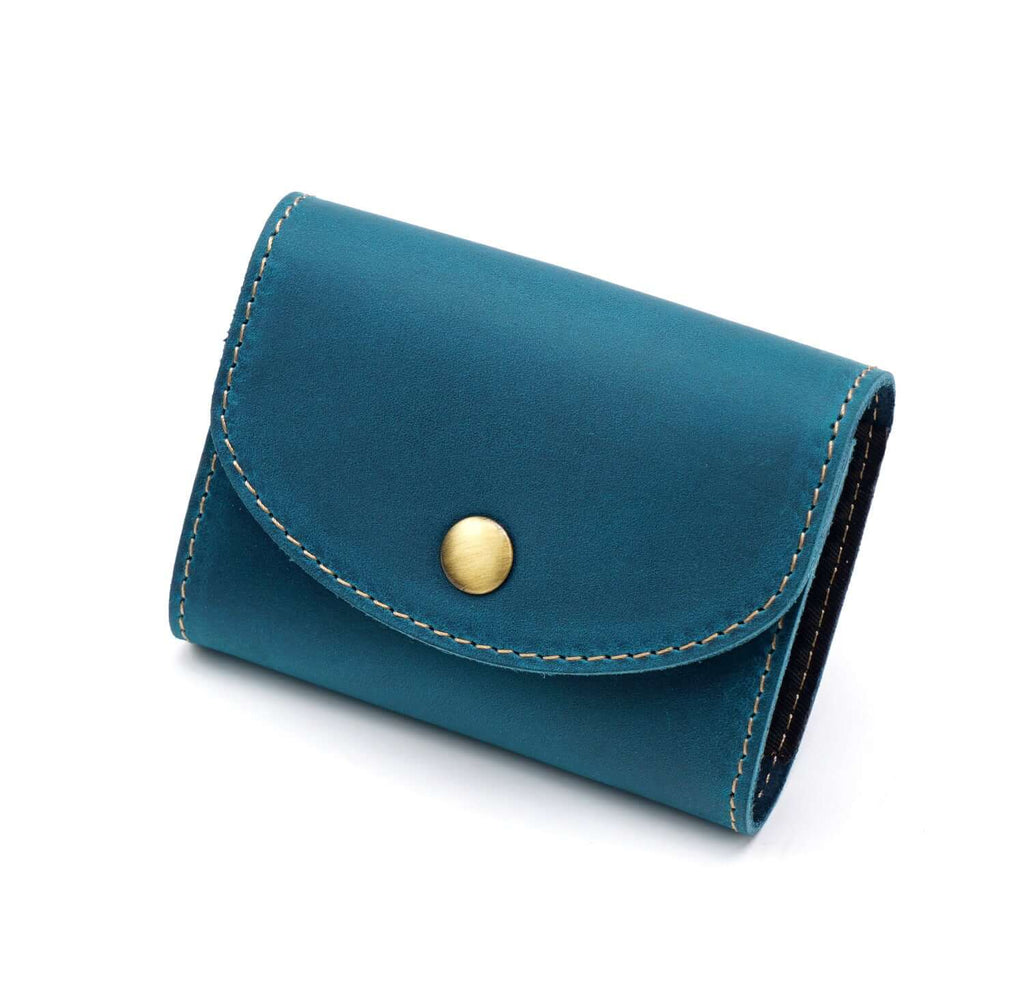 Premium Crazy Horse leather used for compact wallet