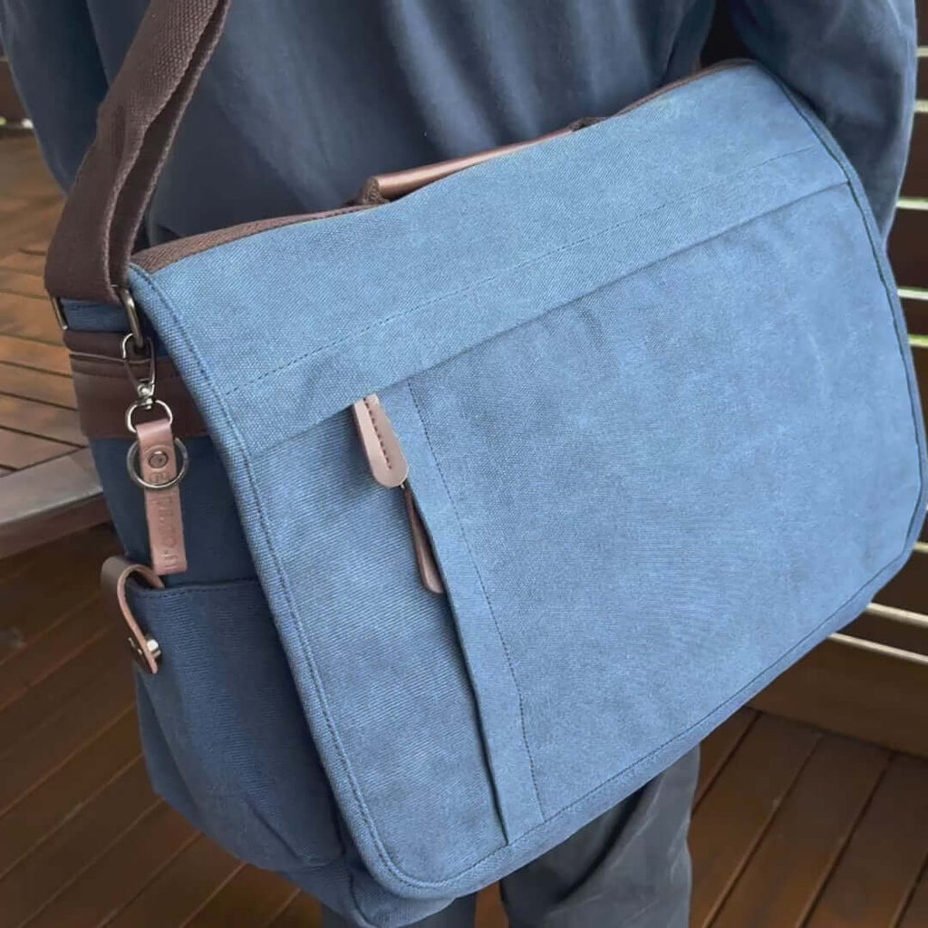 Versatile Canvas Messenger Bag | 17 Inch Laptop