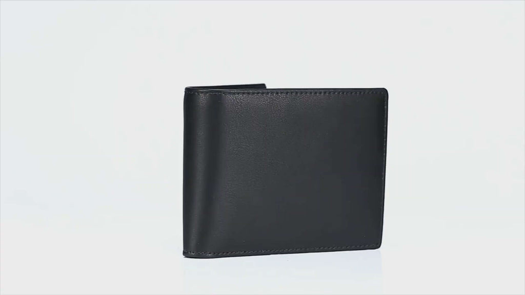 Men's versatile Leather RFID Folding Wallet.