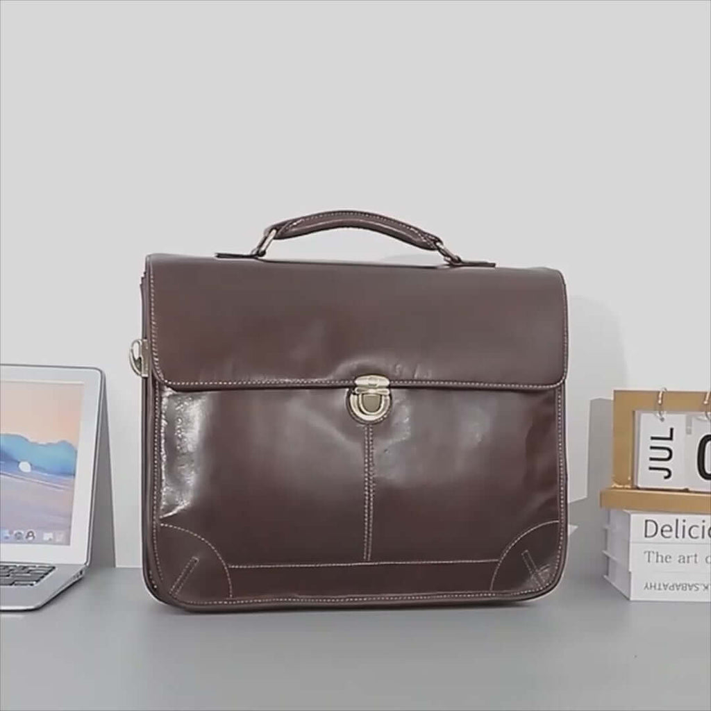 Classic Leather Laptop Bag for Men - Timeless and Versatile