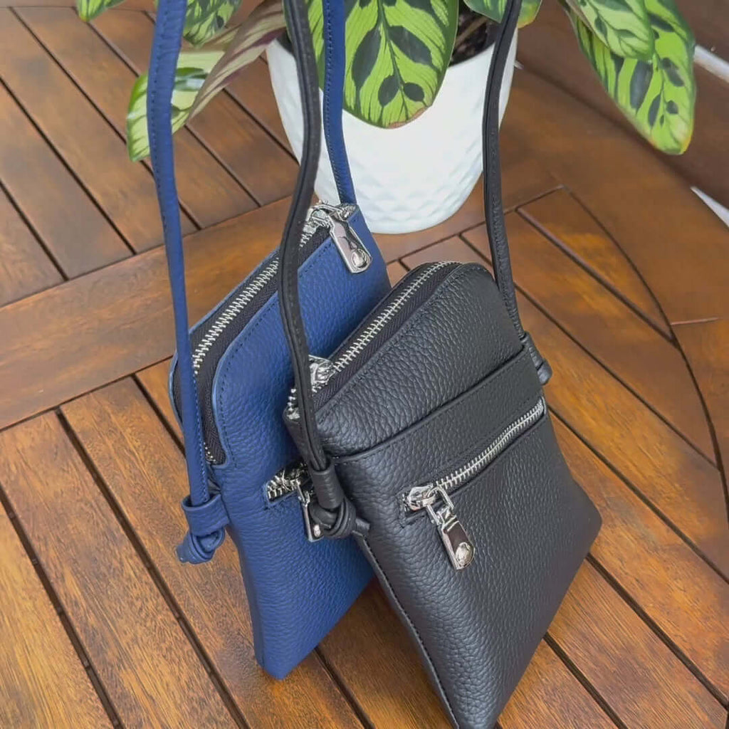 Stylish Leather Small Phone Crossbody Bag