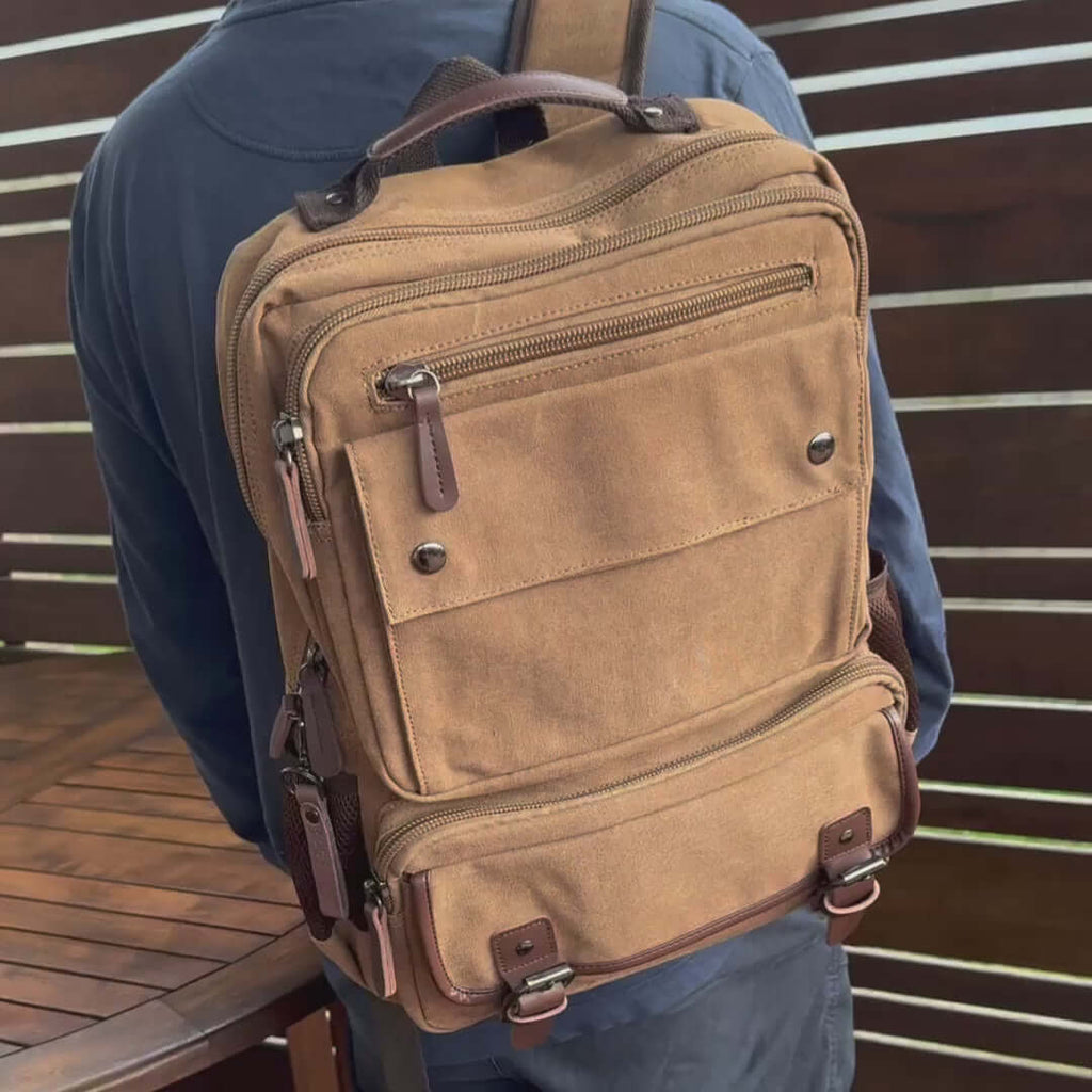Canvas Backpack | 14 Inch Laptop Satchel