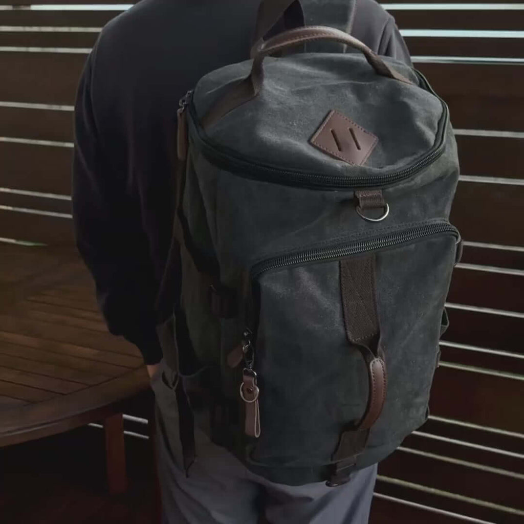 Canvas Travel Backpack | Duffle Bag 34L