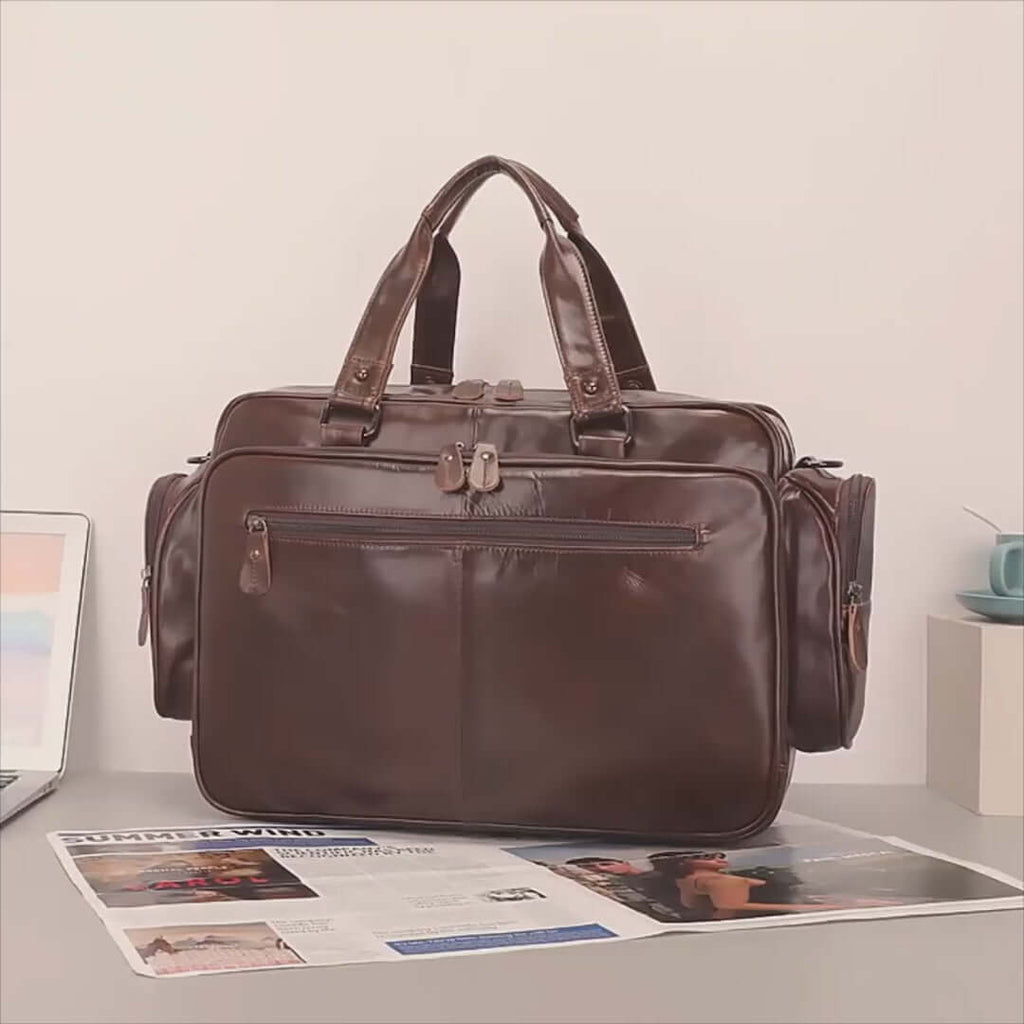 Men's Leather Laptop Bag - Stylish & Functional