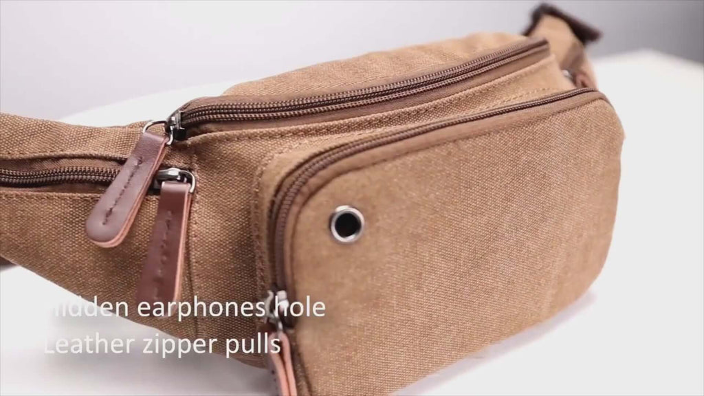 Canvas Bum Bag | Practical Men's Waist Bag
