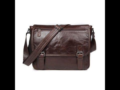 Messenger bag with multi-compartments and a laptop slot for 13-inch laptops.