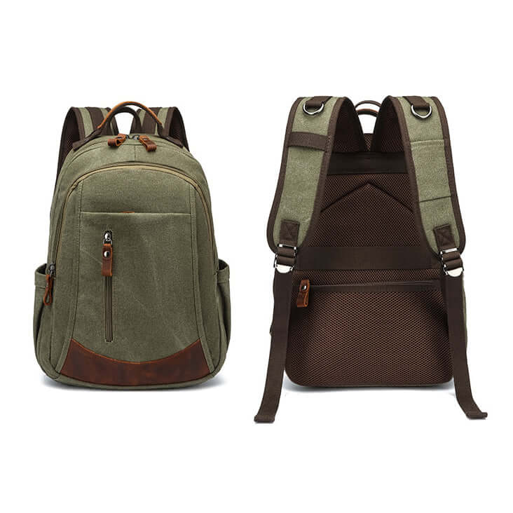 Retro-inspired canvas daypack suitable for city and outdoors